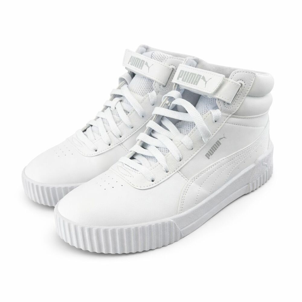 PUMA Carina Mid Women's Size 9.5 White Sneakers Casual Shoes Lightly Worn